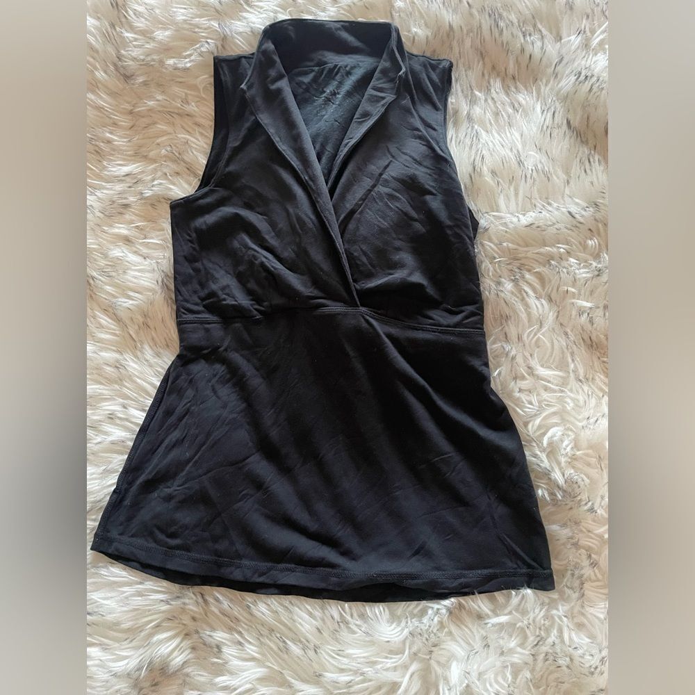 lululemon athletica Black Sleeveless V-Neck Tank Top